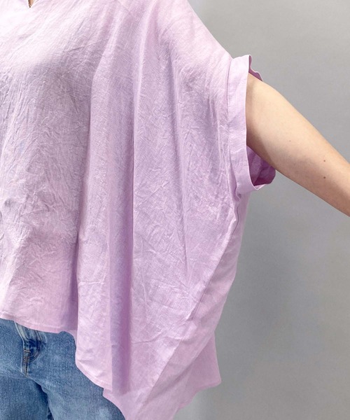 Munich（ミューニック）の「60sフレンチリネンワイドシャツ（シャツ/ブラウス・レディース・ホワイト/ブラック/ピンク/ライトグリーン/ナチュラル/ラベンダー・FREE）」の18枚目の写真