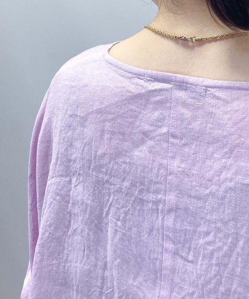 Munich（ミューニック）の「60sフレンチリネンワイドシャツ（シャツ/ブラウス・レディース・ホワイト/ブラック/ピンク/ライトグリーン/ナチュラル/ラベンダー・FREE）」の17枚目の写真