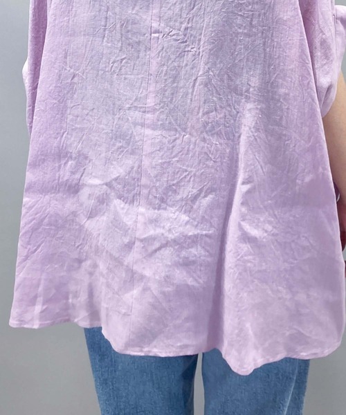 Munich（ミューニック）の「60sフレンチリネンワイドシャツ（シャツ/ブラウス・レディース・ホワイト/ブラック/ピンク/ライトグリーン/ナチュラル/ラベンダー・FREE）」の19枚目の写真