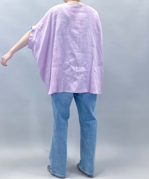 Munich（ミューニック）の「60sフレンチリネンワイドシャツ（シャツ/ブラウス・レディース・ホワイト/ブラック/ピンク/ライトグリーン/ナチュラル/ラベンダー・FREE）」の10枚目の写真