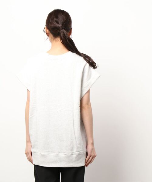 RETRO GIRL(レトロガール)の「ロゴ裏毛BIGノースリ(Tシャツ/カットソー・レディース・ライトグレー/オレンジ/ダークブルー・FREE)」の4枚目の写真