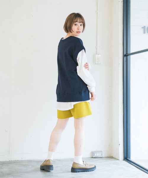 RETRO GIRL(レトロガール)の「ロゴ裏毛BIGノースリ(Tシャツ/カットソー・レディース・ライトグレー/オレンジ/ダークブルー・FREE)」の18枚目の写真