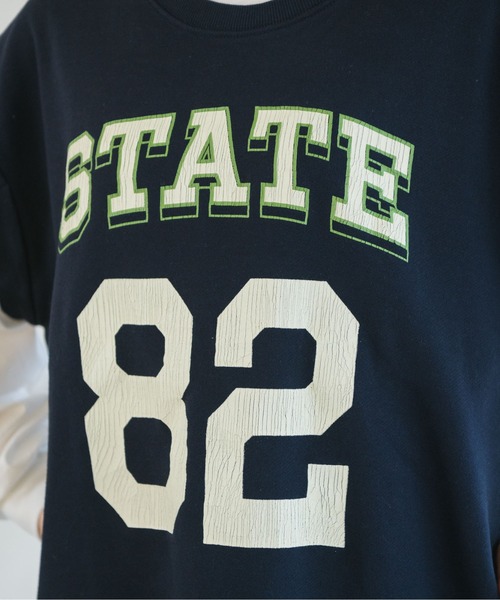 RETRO GIRL(レトロガール)の「ロゴ裏毛BIGノースリ(Tシャツ/カットソー・レディース・ライトグレー/オレンジ/ダークブルー・FREE)」の9枚目の写真