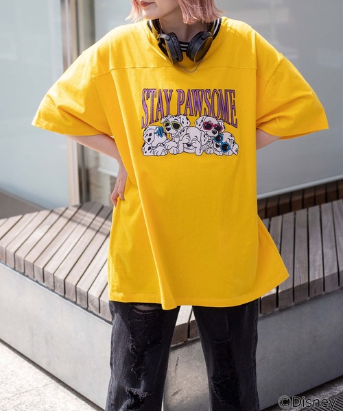 Disney（ディズニー）の「WEGO/別注DisneyラインリブBIGTシャツ（T