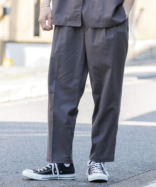 ADMIX/ATELIER SAB MEN（アドミックスアトリエサブメン）の「ミックス麻ストレッチ / CPOシャツ ワイドテーパード イージーパンツ セットアップ（上下セット）（セットアップ・メンズ・チャコールグレー/ブラック/キナリ/グレー/ベージュ・48/50/52）」の22枚目の写真