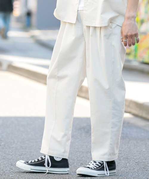 ADMIX/ATELIER SAB MEN（アドミックスアトリエサブメン）の「ミックス麻ストレッチ / CPOシャツ ワイドテーパード イージーパンツ セットアップ（上下セット）（セットアップ・メンズ・チャコールグレー/ブラック/キナリ/グレー/ベージュ・48/50/52）」の9枚目の写真