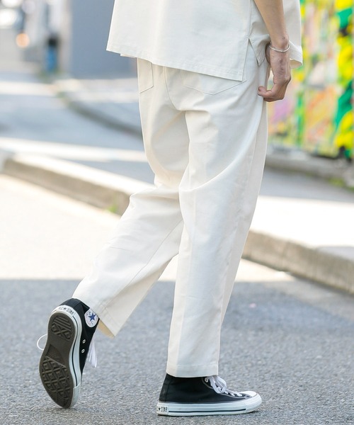 ADMIX/ATELIER SAB MEN（アドミックスアトリエサブメン）の「ミックス麻ストレッチ / CPOシャツ ワイドテーパード イージーパンツ セットアップ（上下セット）（セットアップ・メンズ・チャコールグレー/ブラック/キナリ/グレー/ベージュ・48/50/52）」の16枚目の写真