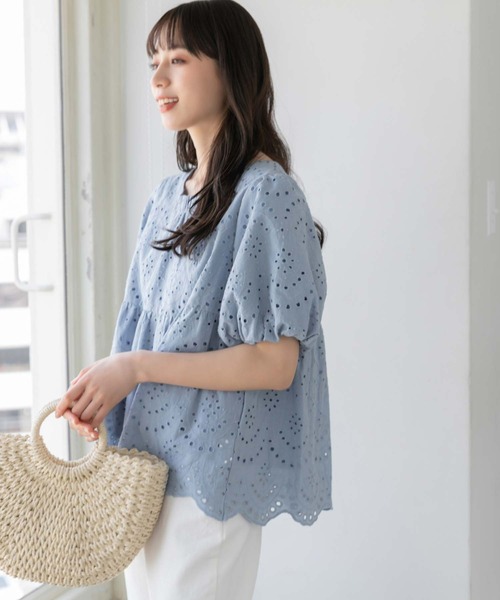 fifth（フィフス）の「カットワークバルーンブラウス（シャツ/ブラウス