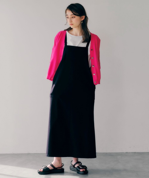 YECCA VECCA（イェッカヴェッカ）の「Ｖネック7分袖カーディガン（カーディガン/ボレロ・レディース・ネイビー/ピンク/ブルー/アイボリー・FREE）」の9枚目の写真