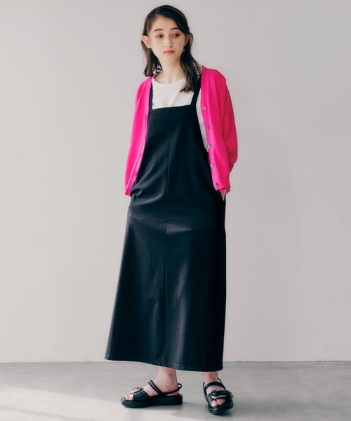 YECCA VECCA（イェッカヴェッカ）の「Ｖネック7分袖カーディガン（カーディガン/ボレロ・レディース・ネイビー/ピンク/ブルー/アイボリー・FREE）」の10枚目の写真