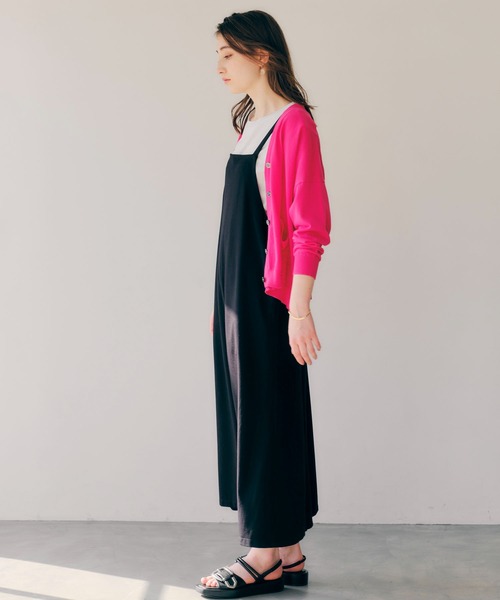 YECCA VECCA（イェッカヴェッカ）の「Ｖネック7分袖カーディガン（カーディガン/ボレロ・レディース・ネイビー/ピンク/ブルー/アイボリー・FREE）」の12枚目の写真