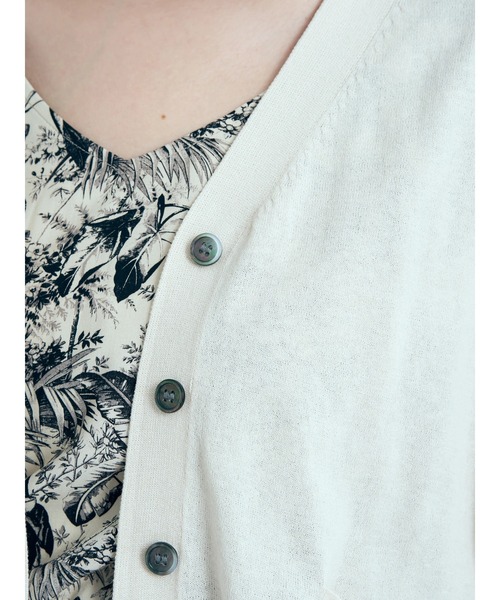 YECCA VECCA（イェッカヴェッカ）の「Ｖネック7分袖カーディガン（カーディガン/ボレロ・レディース・ネイビー/ピンク/ブルー/アイボリー・FREE）」の19枚目の写真