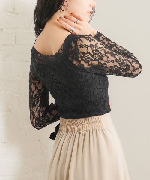 夢展望（ユメテンボウ）の「前後2WAY総レーストップス（Tシャツ/カットソー・レディース・ブラック/ホワイト・LARGE/X-LARGE/XX-LARGE/MEDIUM）」の8枚目の写真