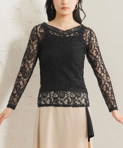 夢展望（ユメテンボウ）の「前後2WAY総レーストップス（Tシャツ/カットソー・レディース・ブラック/ホワイト・LARGE/X-LARGE/XX-LARGE/MEDIUM）」の11枚目の写真