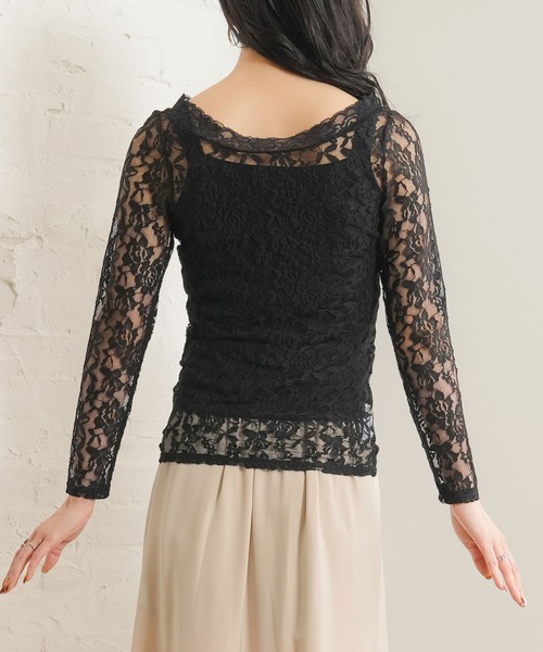 夢展望（ユメテンボウ）の「前後2WAY総レーストップス（Tシャツ/カットソー・レディース・ブラック/ホワイト・LARGE/X-LARGE/XX-LARGE/MEDIUM）」の12枚目の写真