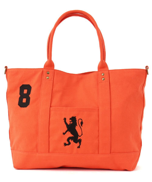 GIORDANO（ジョルダーノ）の「[GIORDANO]ライオン刺繍キャンバストートバッグM (2015年モデル)（トートバッグ・メンズ・ブラック/カーキ/ネイビー/オレンジ/ブラック×ゴールド・FREE）」の5枚目の写真