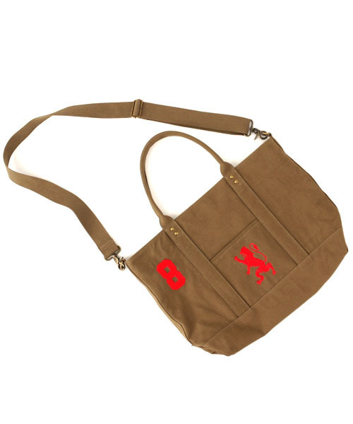 GIORDANO（ジョルダーノ）の「[GIORDANO]ライオン刺繍キャンバストートバッグM (2015年モデル)（トートバッグ・メンズ・ブラック/カーキ/ネイビー/オレンジ/ブラック×ゴールド・FREE）」の21枚目の写真