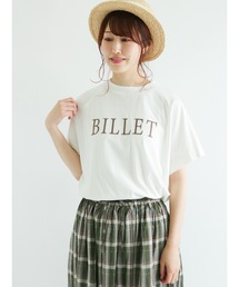 Samansa Mos2 | ロゴ刺繍フレンチスリーブTシャツ(Tシャツ/カットソー)