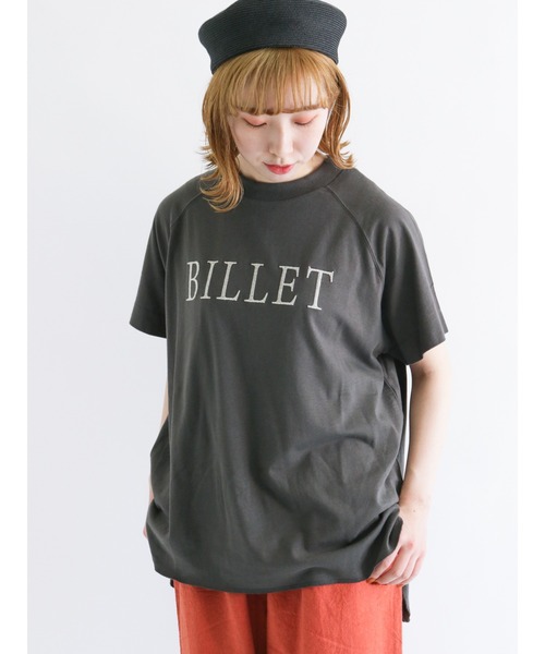 Samansa Mos2(サマンサ モスモス)の「ロゴ刺繍フレンチスリーブTシャツ(Tシャツ/カットソー・レディース・オフホワイト/グリーン/ベージュ/チャコール・フリ-)」の3枚目の写真