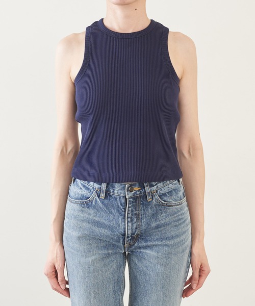 Whim Gazette（ウィムガゼット）の「【THE PAUSE】アメショルブラトップ（タンクトップ・レディース・ネイビー/オフホワイト・FREE）」の10枚目の写真