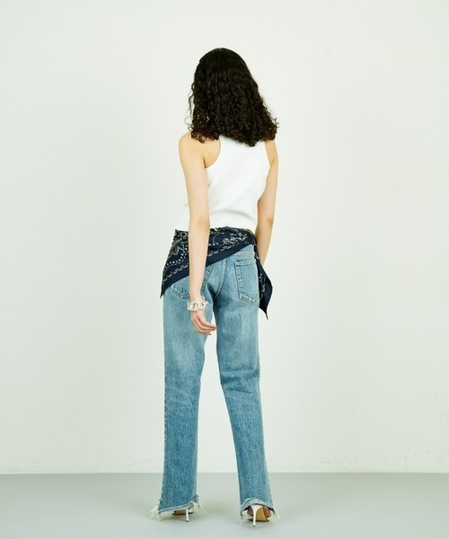 Whim Gazette（ウィムガゼット）の「【THE PAUSE】アメショルブラトップ（タンクトップ・レディース・ネイビー/オフホワイト・FREE）」の17枚目の写真