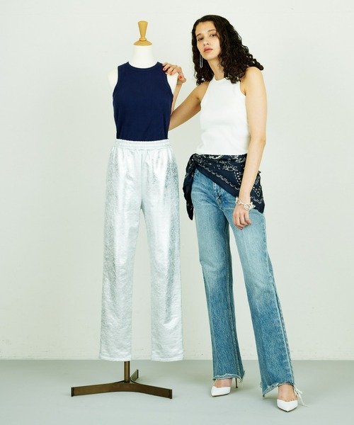 Whim Gazette（ウィムガゼット）の「【THE PAUSE】アメショルブラトップ（タンクトップ・レディース・ネイビー/オフホワイト・FREE）」の22枚目の写真