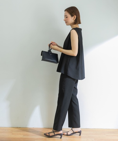 URBAN RESEARCH（アーバンリサーチ）の「リネンライクセミフレアイージーパンツ（その他パンツ・レディース・ブラック/グリーン/ベージュ・38/36）」の8枚目の写真