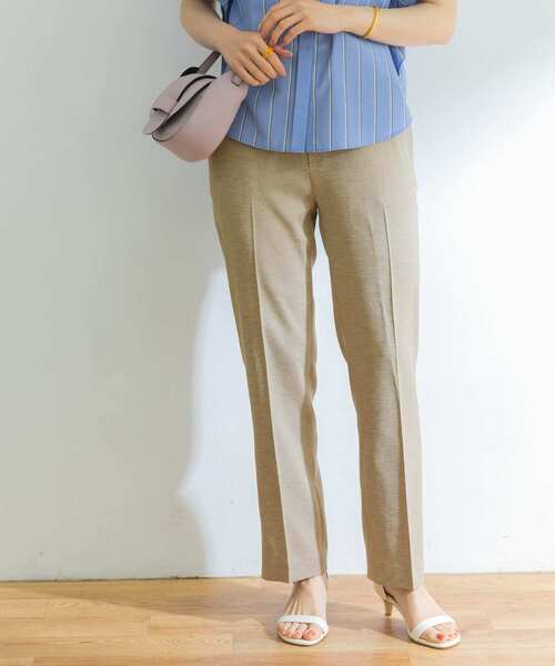 URBAN RESEARCH（アーバンリサーチ）の「リネンライクセミフレアイージーパンツ（その他パンツ・レディース・ブラック/グリーン/ベージュ・38/36）」の22枚目の写真