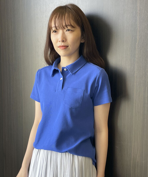 COMME CA ISM(コムサイズム)の「鹿の子 ポロシャツ(ポロシャツ・レディース・ホワイト/ブラック/ブルー/グリーン・MEDIUM/LARGE)」の19枚目の写真