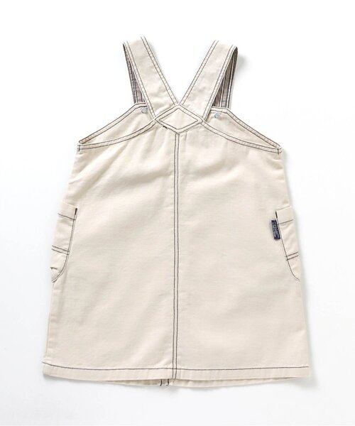 BREEZE（ブリーズ）の「Vネックジャンパースカート（ジャンパースカート・キッズ・キナリ/ブルー・90/100/120/140/110/130/80）」の5枚目の写真