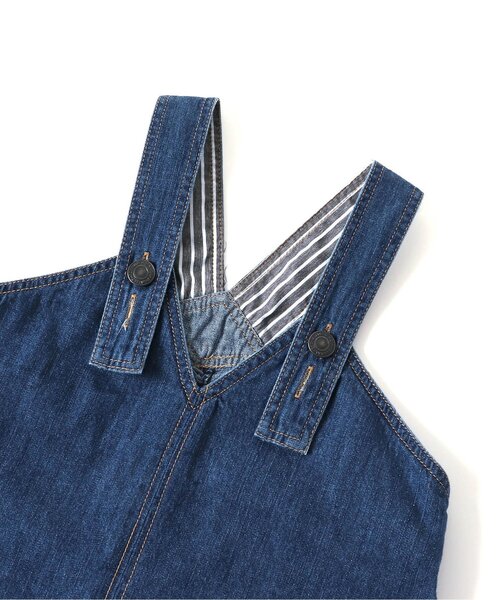 BREEZE（ブリーズ）の「Vネックジャンパースカート（ジャンパースカート・キッズ・キナリ/ブルー・90/100/120/140/110/130/80）」の6枚目の写真