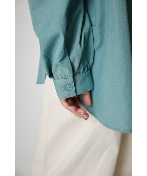 AZUL by moussy（アズールバイマウジー）の「LINEN LIKE COLOR SHIRT/リネンライクカラーシャツ（シャツ/ブラウス・レディース・オレンジ系その他/ライトブルー/オフホワイト・SMALL/MEDIUM）」の14枚目の写真