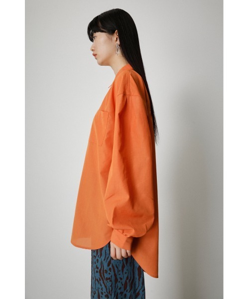 AZUL by moussy（アズールバイマウジー）の「LINEN LIKE COLOR SHIRT/リネンライクカラーシャツ（シャツ/ブラウス・レディース・オレンジ系その他/ライトブルー/オフホワイト・SMALL/MEDIUM）」の20枚目の写真