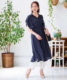 【洗える】大人のこなれた印象のドルマンシャツワンピース
