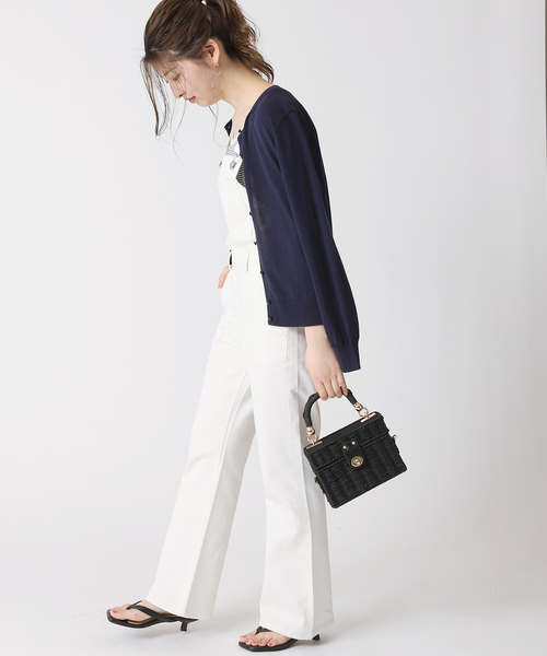 B.C STOCK（ベーセーストック）の「ハイツイスト コットンコンパクトカーディガン（カーディガン/ボレロ・レディース・ホワイト/パープル/ネイビー/イエロー・FREE）」の10枚目の写真