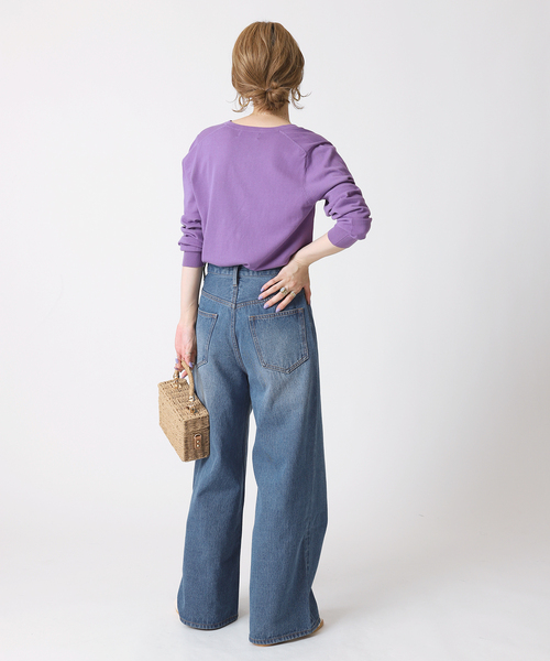 B.C STOCK（ベーセーストック）の「ハイツイスト コットンコンパクトカーディガン（カーディガン/ボレロ・レディース・ホワイト/パープル/ネイビー/イエロー・FREE）」の15枚目の写真