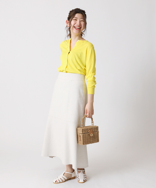 B.C STOCK（ベーセーストック）の「ハイツイスト コットンコンパクトカーディガン（カーディガン/ボレロ・レディース・ホワイト/パープル/ネイビー/イエロー・FREE）」の18枚目の写真