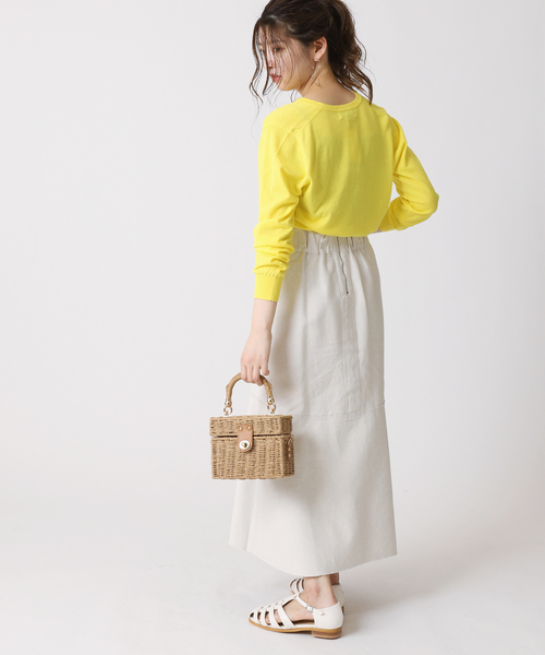 B.C STOCK（ベーセーストック）の「ハイツイスト コットンコンパクトカーディガン（カーディガン/ボレロ・レディース・ホワイト/パープル/ネイビー/イエロー・FREE）」の21枚目の写真