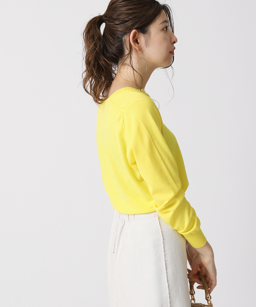 B.C STOCK（ベーセーストック）の「ハイツイスト コットンコンパクトカーディガン（カーディガン/ボレロ・レディース・ホワイト/パープル/ネイビー/イエロー・FREE）」の22枚目の写真