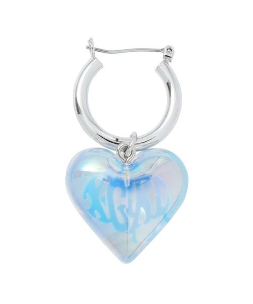 X-girl(エックスガール)の「CLEAR HEART EARRINGS(ピアス(両耳用)・レディース・シルバー/ゴールド・ONE SIZE)」の6枚目の写真