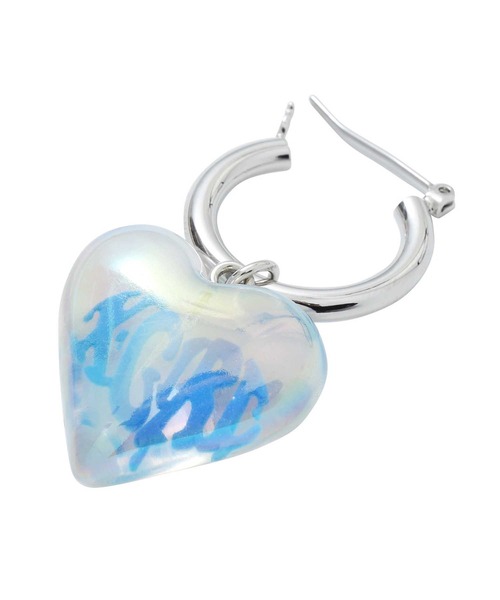 X-girl(エックスガール)の「CLEAR HEART EARRINGS(ピアス(両耳用)・レディース・シルバー/ゴールド・ONE SIZE)」の7枚目の写真