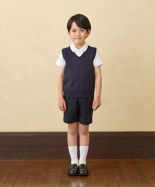 MIKI HOUSE(ミキハウス)の「綿ニットVネックベスト(ベスト・キッズ・ネイビー・110cm/120cm/130cm/100cm)」の4枚目の写真