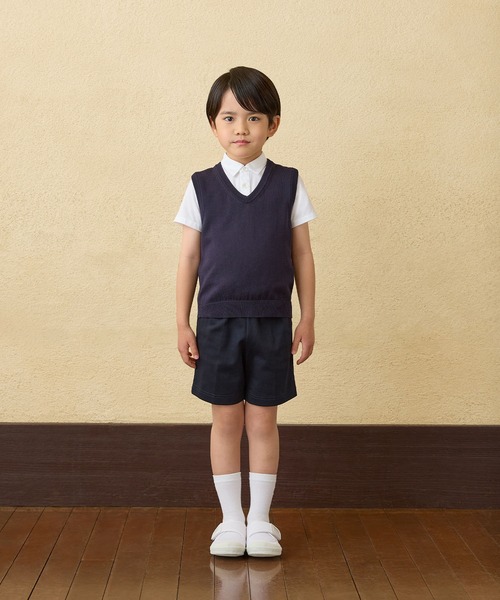 MIKI HOUSE(ミキハウス)の「綿ニットVネックベスト(ベスト・キッズ・ネイビー・110cm/120cm/130cm/100cm)」の3枚目の写真