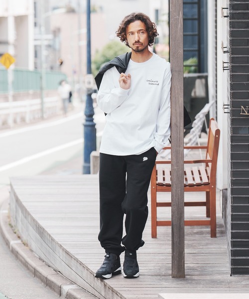 1minute 1second(ワンミニットワンセカンド)の「mlt3904-9oz USA cotton long sleeves cut&sewn with emb.& heart カットソー(Tシャツ/カットソー・メンズ・ブラック系その他/ホワイト系その他/ホワイト×ピンク・XL/S/M/L)」の5枚目の写真