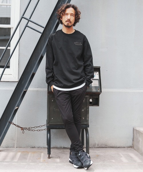 1minute 1second(ワンミニットワンセカンド)の「mlt3904-9oz USA cotton long sleeves cut&sewn with emb.& heart カットソー(Tシャツ/カットソー・メンズ・ブラック系その他/ホワイト系その他/ホワイト×ピンク・XL/S/M/L)」の14枚目の写真