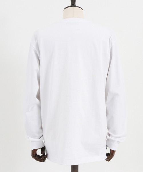 1minute 1second(ワンミニットワンセカンド)の「mlt3904-9oz USA cotton long sleeves cut&sewn with emb.& heart カットソー(Tシャツ/カットソー・メンズ・ブラック系その他/ホワイト系その他/ホワイト×ピンク・XL/S/M/L)」の21枚目の写真