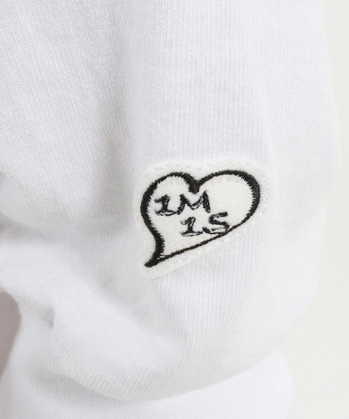 1minute 1second(ワンミニットワンセカンド)の「mlt3904-9oz USA cotton long sleeves cut&sewn with emb.& heart カットソー(Tシャツ/カットソー・メンズ・ブラック系その他/ホワイト系その他/ホワイト×ピンク・XL/S/M/L)」の15枚目の写真