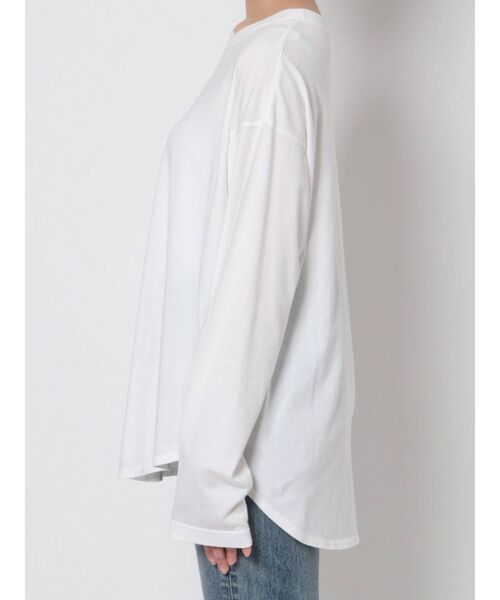 Ungrid(アングリッド)の「ラウンドロングスリーブTee(Tシャツ/カットソー・レディース・ブラック/オフホワイト・FREE)」の9枚目の写真