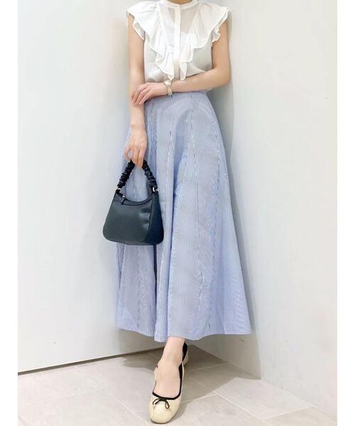 Te chichi TERRASSE（テチチテラス）の「ストライプボリュームスカート（スカート・レディース・ブラック/ブルー/グリーン・ﾌﾘ-）」の22枚目の写真