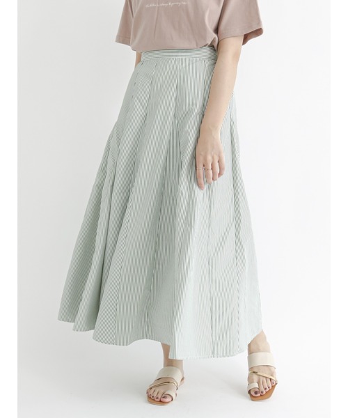 Te chichi TERRASSE（テチチテラス）の「ストライプボリュームスカート（スカート・レディース・ブラック/ブルー/グリーン・ﾌﾘ-）」の3枚目の写真